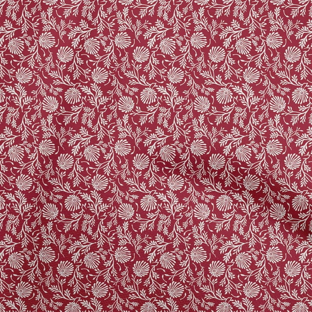 oneOone Rayon Magenta Fabric Asian Block Fabric For Sewing Printed Craft Fabric By The Yard 56 Inch Wide