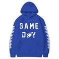 thumbnail image 3 of MHFRRA Sudadera con Capucha para Hombre, con Estampado de Fútbol, Informal, Holgada, para Uso Diario, Cómoda y Cálida Azul, 3 of 3