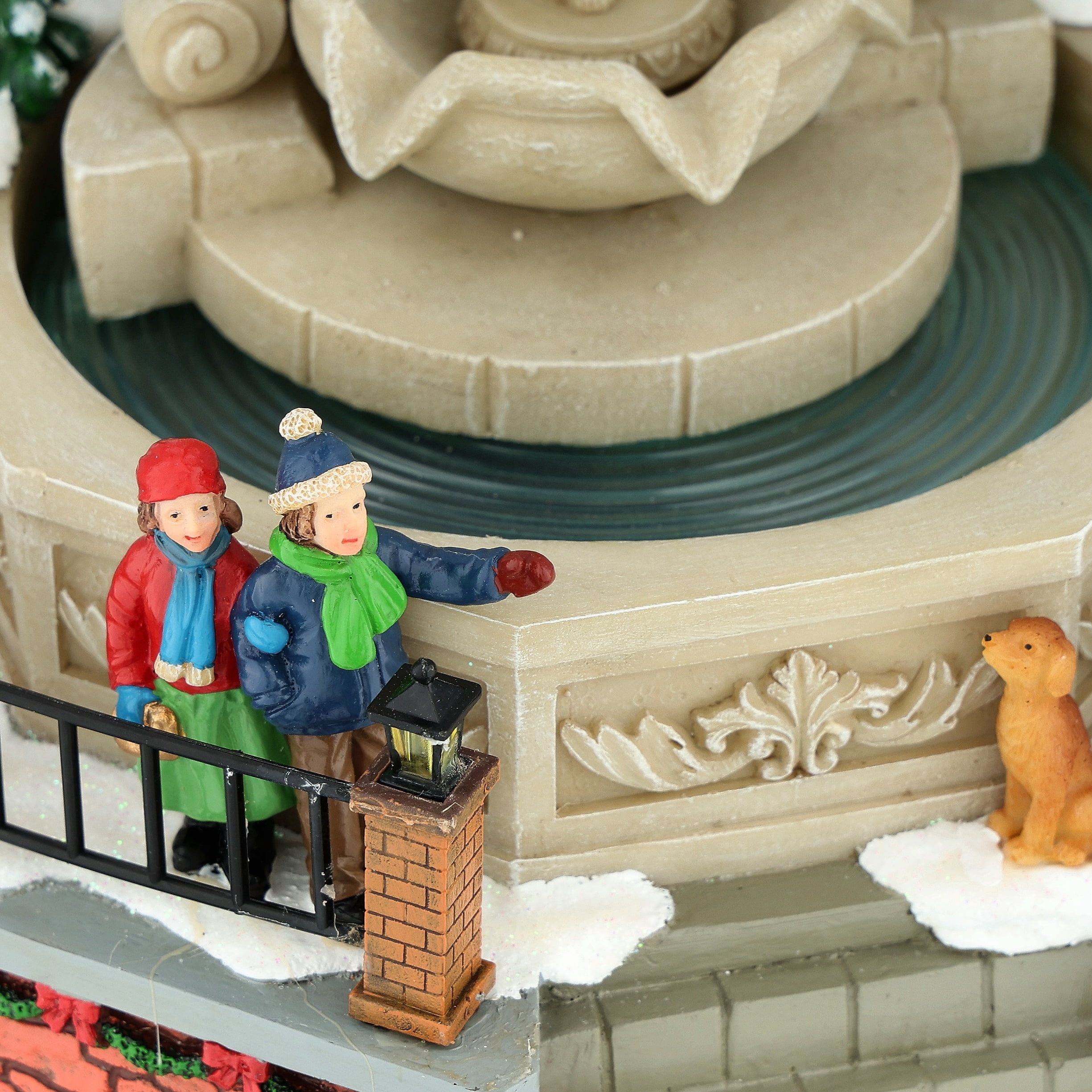 Light-Up Holiday Fountain Christmas Village Decoration, Multicolor, 6.5", by Holiday Time