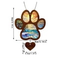 thumbnail image 3 of Rirozkan Pet Loss Memorial Pendant, Wooden Paw Print Shape, Sympathy Gift for Dog Lover, Bereavement Keepsake for Furry Friend, 3 of 6