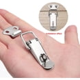 thumbnail image 5 of 12 Pieces Lever Latch Spring Latch Latch, 72mm Stainless Steel Toggle Spring Latch, with Hook, for Cabinet, Box, Drawer, Cabinet, Tool Chest, 5 of 5