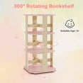 thumbnail image 3 of Costway Tour d'Étagère à Livres pour Enfants à 3 Niveaux, Rotation à 360°, avec 12 Secteurs, Mignon Support à Livres Carré, 3 of 10