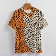 thumbnail image 3 of Leopard Print Pattern T Shirts Basic T-Shirt Short Sleeve Ladies Tee Shirt Summer Graphic Clothing, 3 of 6
