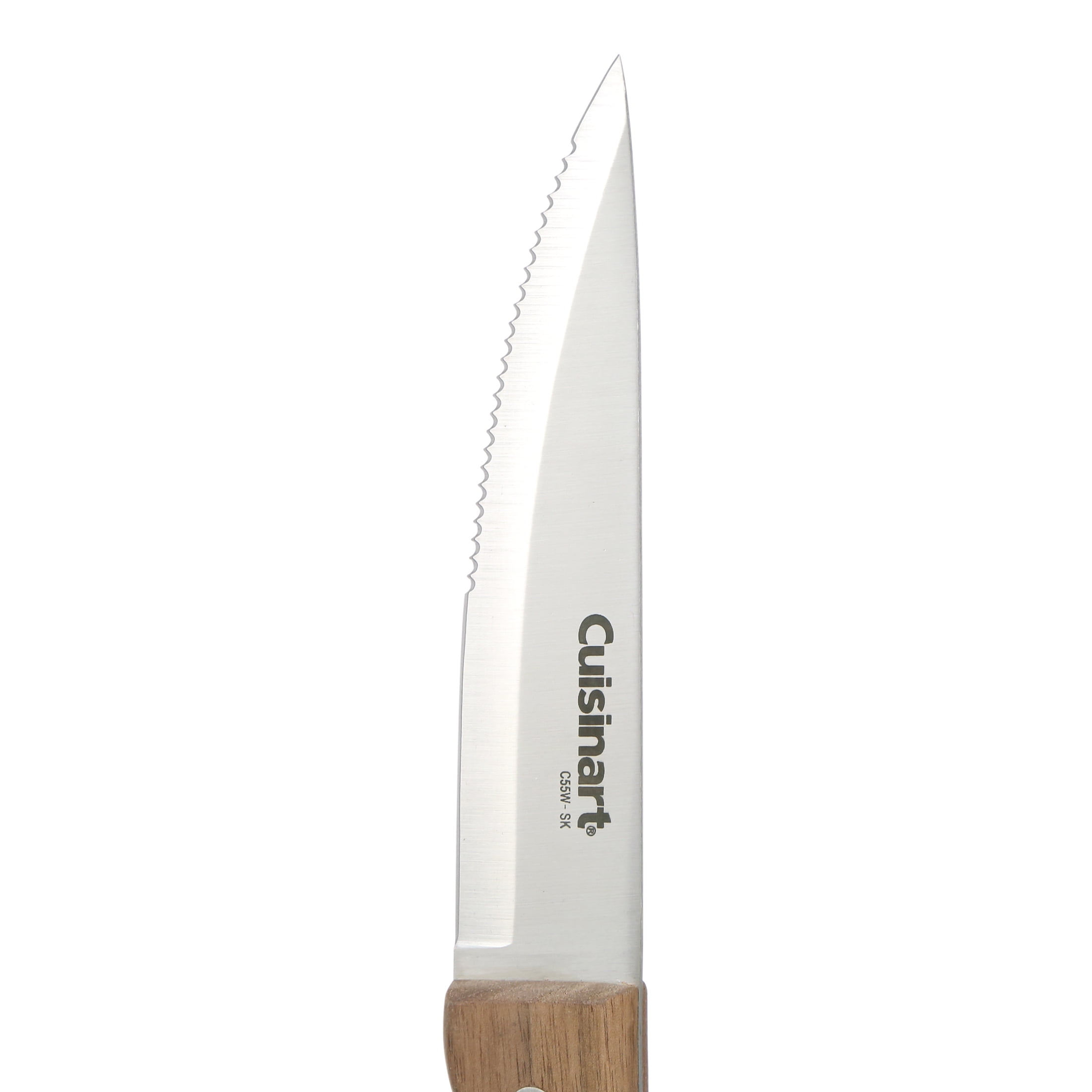Cuisinart 6 Piece Triple Rivet Walnut Steak Knife Set, Wood