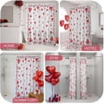 thumbnail image 3 of Valentine''s Day Shower Curtain Red Love Heart Shower Curtains Set with Hooks, Romantic Pink White Waterproof Fabric Bathroom Curtains Valentines Decor Home Accessories,72 X 72 Inch Long, 3 of 5