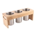 thumbnail image 4 of Jaula para palillos BLESIY soporte para cubiertos con Base de Madera y 3 tazas, 4 of 8