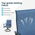 thumbnail image 5 of Vicllax 9-Piece Outdoor Patio Dining Set Metal Swivel Chairs & Round Steel Table with Umbrella Hole, 5 of 11