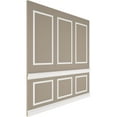 thumbnail image 5 of Ekena millwork 94 1/2"L (Adjustable 94 1/2"H to 120"H) Ashford Square Panel Stacked Wall Wainscot Paneling Kit, 5 of 10