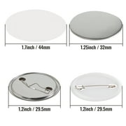 BENTISM 1.25 32mm Button Badge Parts Supplies for Button Maker Machine 500 Sets