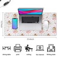 thumbnail image 5 of Long Mouse Pads for Desk,White Watercolor Fairy Princess Pattern Desk Mats on Top Of Desks, Desk Mouse Pad Extra Large with 3mm Non-Slip Base and Stitched Edge for Gaming,Office,Work,Home 35.4"x15.7", 5 of 6