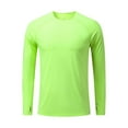 thumbnail image 2 of Under $10 Men's Raglan Long Sleeve Shirts Solid Color UV Sun Protection Athletic Shirt for Hiking Running Workout Rash Guard, 2 of 6