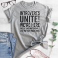 thumbnail image 2 of Introverts Unite Shirt, Unisex Women's Men's Shirt, Uncomfortable And We Want To Go Home T-shirt, Nerdy Tee, Heather Gray, Medium, 2 of 6