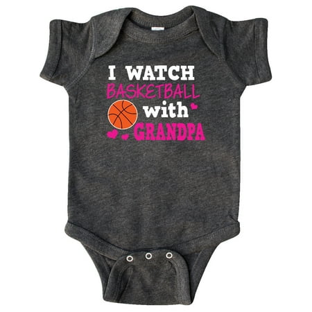 

Inktastic I Watch Basketball with Grandpa Gift Baby Boy or Baby Girl Bodysuit