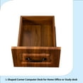 thumbnail image 6 of L-Shaped Corner Computer Desk for Home Office or Study desk, Study Modern Style Table with Drawers, Bookshelf & Hutch, 2-in-1 L-Shaped Design, Large Working Space, 6 of 15