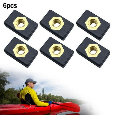 Copper Nuts 6Pcs Hardware Mount Kayak Accessories Side Mount Track Rail Fangkenuo
