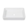 thumbnail image 5 of Mocoloo White Bathroom Sink 24"x16" Rectangle Bathroom Vessel Sink Modern Above Counter White Farmhouse 24 Inch Bathroom Sink Porcelain Ceramic Vanity Sink Art Basin, 5 of 6