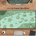 thumbnail image 4 of Kawaii Frogs Desk Mat Green Mouse Pad Cute Mousepad XXL Large Extended Gaming Pond Anime Frog Desk Pad 31.5x15.75 in, Japan/Korean Aesthetic Keyboard Mouse Mat for Girl Women Office Accessories, 4 of 7