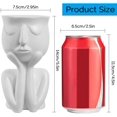 thumbnail image 3 of Ludlz Resin Head Planter Face Flower Pot 6 inch Tiny Human Shaped Flower Vases Succulents Pots Desktop Decoration for Home Office Indoor Outdoor Gardening Ornament, 3 of 8
