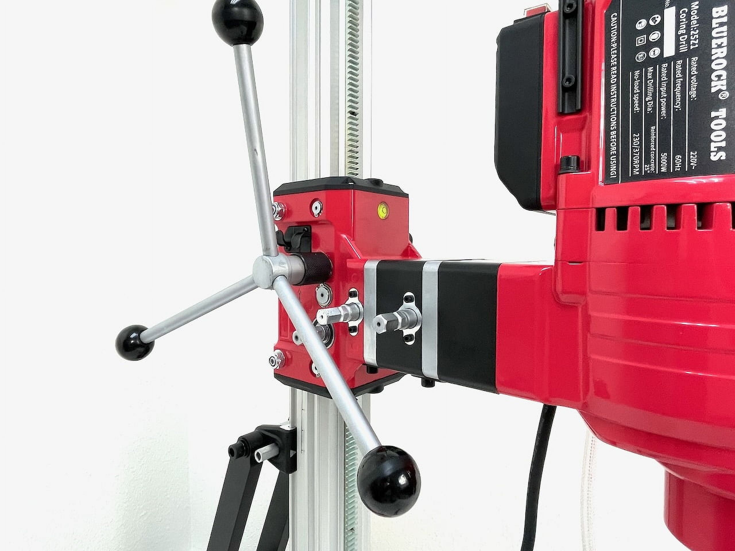 BLUEROCK Model 25Z1 220v Extra Large 25" Capacity Concrete Asphalt Rock Core Drill w/ Long Stroke Stand & Rolling Base