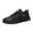 Black, variant on AUDeals Men Women Height Increasing Leather Sneakers Platform Low Top Chunky Lace Up Walking and Tennis Shoes