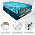 thumbnail image 4 of Full Quilt Set 78''x90'', Light Blue Ocean Waves Lightweight Bedspread Coverlet Set with 2 Pillow Shams, Summer Beach Coastal Abstract Breathable All Season Quilt Bedding for Bedroom/Guest Room, 4 of 9