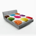 thumbnail image 1 of Ambesonne Ice Cream Fitted Sheet, Yummy Summer, Full Size, Multicolor, 1 of 2