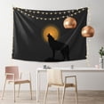 thumbnail image 2 of ZICANCN Funny Tapestry for Bedroom Aesthetic,Moonlight Wolf Wildlife Pattern Wall Tapestry for Living Room 60x40 Inches, 2 of 8