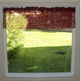thumbnail image 3 of Floral Lace Window Valance 58 Inch Wide Burgundy, 3 of 3