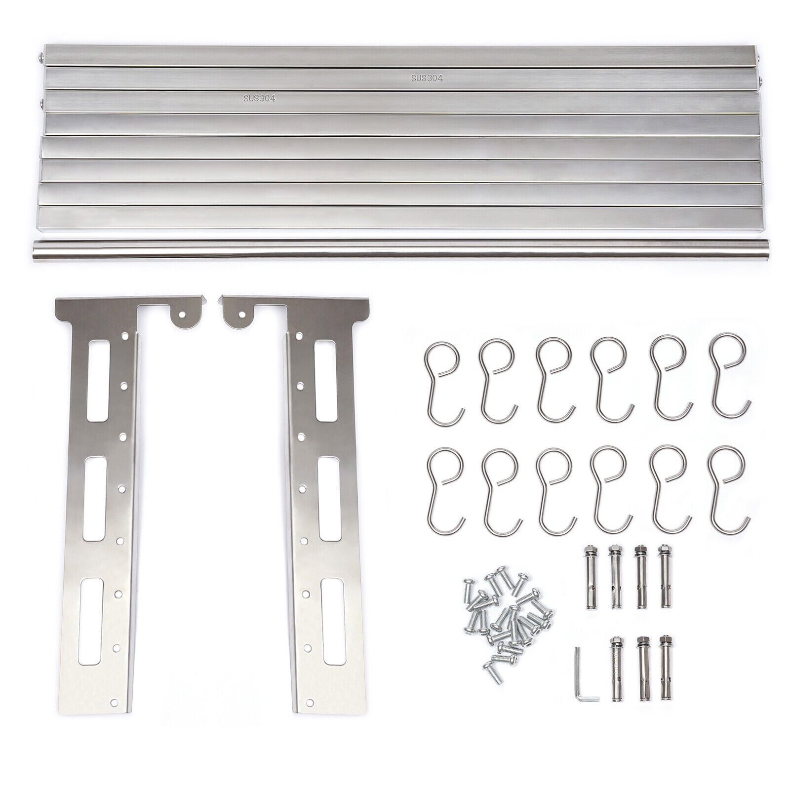 Wall Mount Microwave Oven Rack,Microwave Oven Bracket Wall Mount Shelf Cooker Holder Storage Rack w/ 12 Hooks
