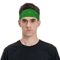 thumbnail image 2 of Daiia Green Glitter printed Men's Performance Headband,Sports Headbands,Moisture Wicking Workout Headband, 2 of 9