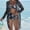 A-Black, variant on Rciityk Black 3 Piece Bikini Sets for Women High Waist Tummys control Swimsuits Tropical Print Halters Bathing Suit with Beach Long Sleeve Cover Up Swimwear
