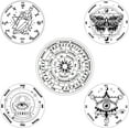 thumbnail image 5 of Pendulum Board with Necklace Sun Wooden Carven Metaphysical Message Board Dowsing Divination Mat Witchcraft Altar Supplies Kit for Wiccan Beginner Spirit Decoration 7.9inch Black, 5 of 7