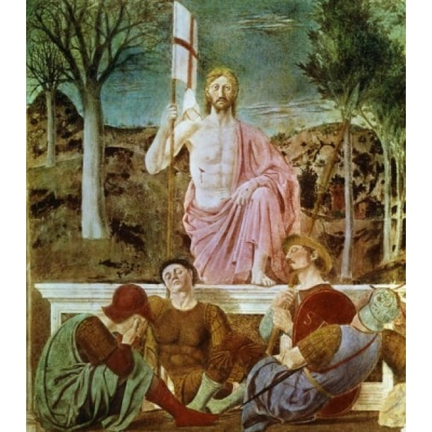 The Resurrection C1463 Piero della Francesca Fresco Palazzo Communale ...