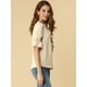 thumbnail image 4 of AllegK BluDe ManDe CampaCon Cuello En V Y Volantes PaMujer, BluCampesiDe GaInformal Vintage De Verano Beige XXL, 4 of 6