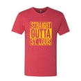 thumbnail image 2 of Straight Outta St. Louis STL Fan | Fantasy Baseball Fans | Mens Sports Premium Tri Blend T-Shirt, Vintage Red, X-Large, 2 of 4