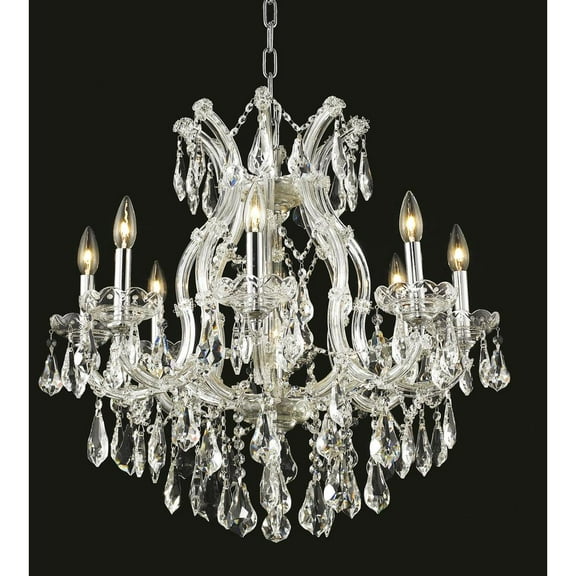 2801 Maria Theresa Collection Chandelier D:26in H:26in Lt:9 Chrome Finish (Royal Cut Crystals)
