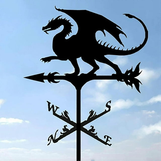 Rooster Horse Dog Dragon Metal Iron Art Weathervane Garden Stake Ref: 2009