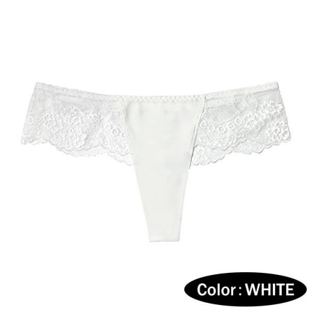 

Women s Panties Lace Underwear For Womens Cotton Bikini Panties Soft Hipster Panty Ladies Stretch Sexy Briefs White M 3pcs