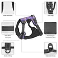 thumbnail image 3 of Vsdgher Pugs and Flowers Pattern Dog Harness,No Pull Pet Harness with Soft Padded Handle,Adjustable Reflective Vest with 2 Buckles,4 Slide Buckles,S-XL Large, 3 of 4