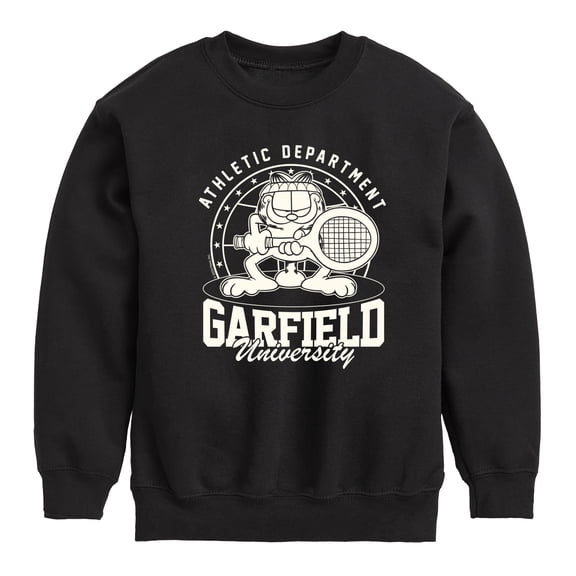 Garfield - Tennis Graphic Long Sleeve Fleece Sweatshirt