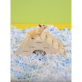 thumbnail image 1 of Hamster Wooden House With Bear Design, Solid Wood Villa, Hideout Toy For Lutino Chicken Hedgehog With Landscape Decoration, 1 of 5