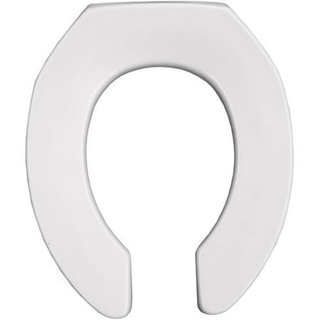 Bemis Medic-Aid Lift Commercial Open Front Less Cover 2'' Solid Plastic Round Toilet Seat