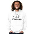 thumbnail image 4 of Cute Cartoon Lovers His Hers Set Men's Big & Tall Graphic Hoodie Brisco Brands 2X, 4 of 6