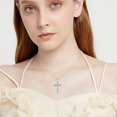 thumbnail image 5 of Cross Necklace for Women Infinity Cross Necklace 14K White Gold Plated Cross Pendant Necklace, 5 of 6