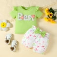 thumbnail image 2 of KEXE Baby Girl Outfits 2T Girls Clothes Toddler Baby Girl Outfits Summer Clothes Infant Spring Short Sleeve Shirt Tops Cute Shorts Set, 2 of 6