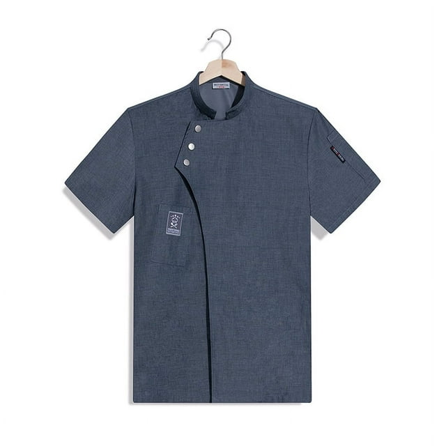 Catering Cooking White Shirt Restaurant Kitchen Chef T-shirt Baker Work Uniform Waiter Hotel Clothes Cook Jacket Cafe Overalls FWZ