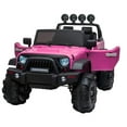 thumbnail image 1 of TOBBI 12V Electric Battery-Powered Ride On Jeep Wrangler Toy Vehicle, Pink, 1 of 1