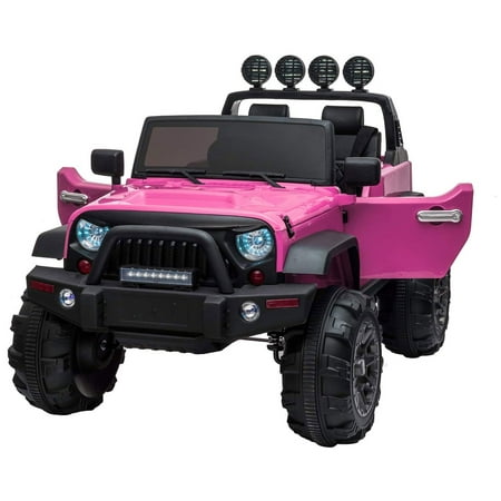 TOBBI 12V Electric Battery-Powered Ride On Jeep Wrangler Toy Vehicle, Pink  | Walmart Canada
