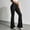 B_ Black, variant on PWPSG Women's High-Waist Straight-Leg Jeans, Classic Button Waist and Stylish Side Lace-Up Details for Vintage Retro Streetwear Yellow M