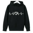 thumbnail image 6 of yoeyez Boys Girls Heart Print Hoodies Toddle Kids Valentine's Day Sweatshirts Hooded Long Sleeve Pullover Tops Casual Holiday Outfit Black,3 Years, 6 of 7